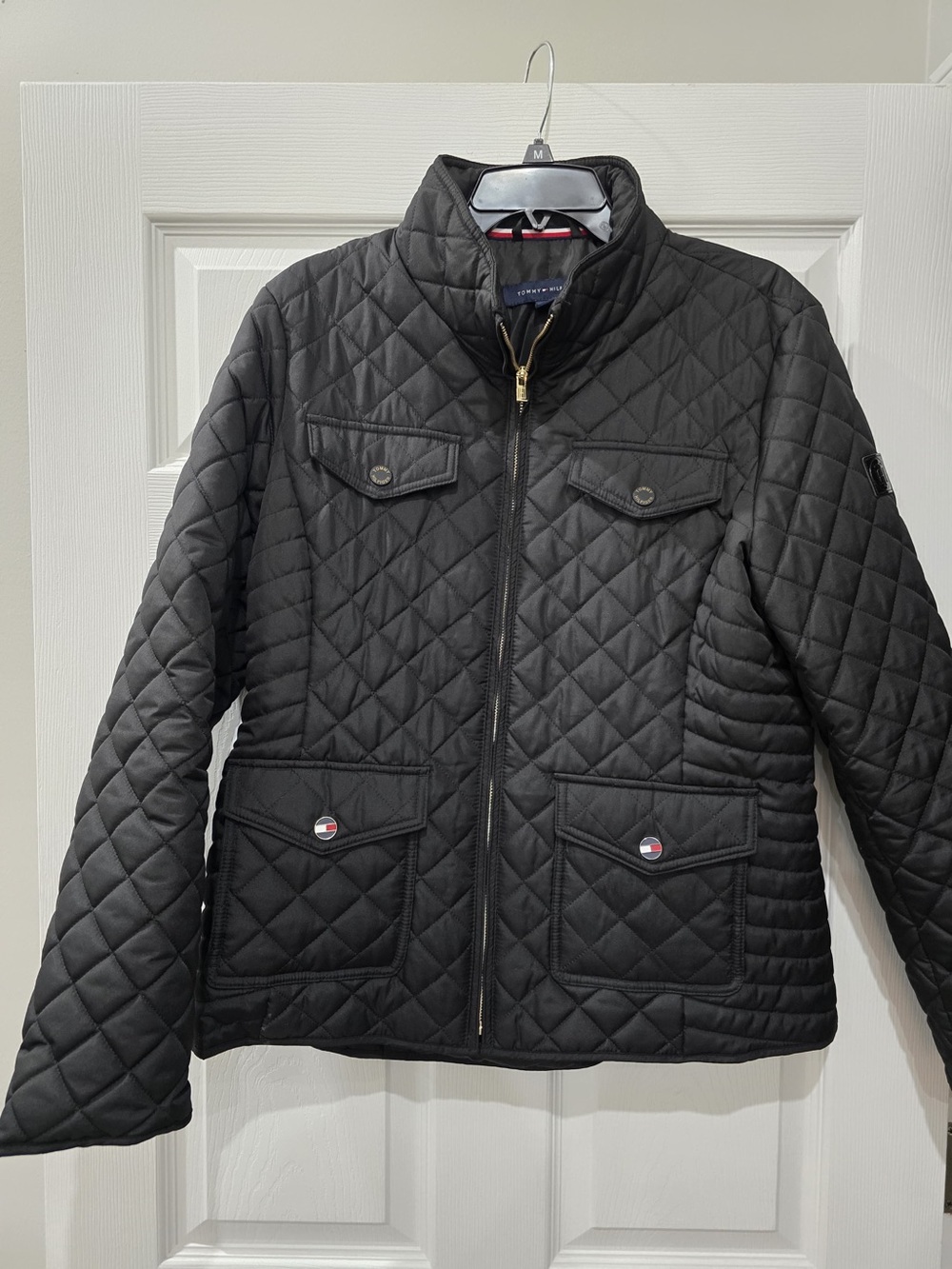 Tommy Hilfiger Black Quilted Jacket Size L